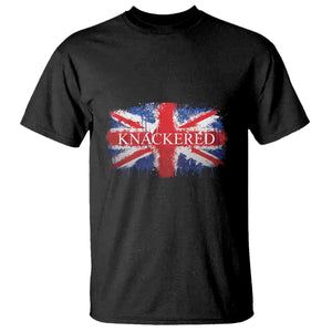 Funny Knackered The UK Flag British T Shirt TS09 Black Print Your Wear
