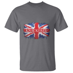 Funny Knackered The UK Flag British T Shirt TS09 Charcoal Print Your Wear