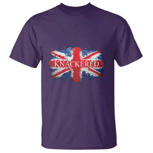 Funny Knackered The UK Flag British T Shirt TS09 Purple Print Your Wear