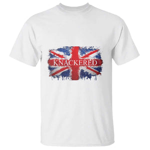 Funny Knackered The UK Flag British T Shirt TS09 White Print Your Wear