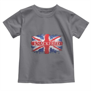 Funny Knackered The UK Flag British Toddler T Shirt TS09 Charcoal Print Your Wear