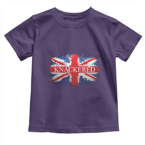 Funny Knackered The UK Flag British Toddler T Shirt TS09 Purple Print Your Wear