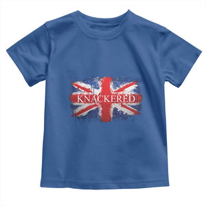 Funny Knackered The UK Flag British Toddler T Shirt TS09 Royal Blue Print Your Wear