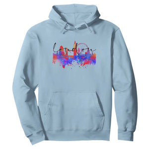 Traveling London Trip Hoodie TS09 Light Blue Print Your Wear