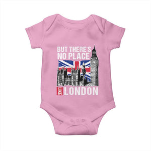 Traveling London Trip Baby Onesie But There's No Place Like London TS09 Light Pink Print Your Wear