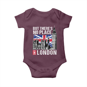 Traveling London Trip Baby Onesie But There's No Place Like London TS09 Maroon Print Your Wear