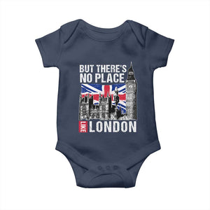 Traveling London Trip Baby Onesie But There's No Place Like London TS09 Navy Print Your Wear