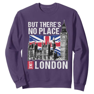 Traveling London Trip Sweatshirt But There's No Place Like London TS09 Purple Print Your Wear