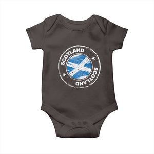 Scotland Flag Scottish Pride Baby Onesie TS09 Dark Chocolate Print Your Wear