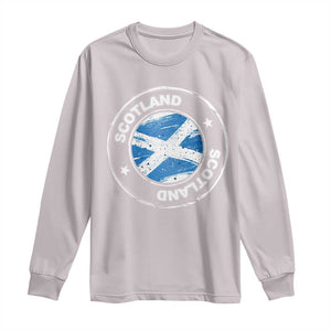 Scotland Flag Scottish Pride Long Sleeve Shirt TS09 Ice Gray Print Your Wear