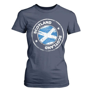 Scotland Flag Scottish Pride T Shirt For Women TS09 Navy Print Your Wear