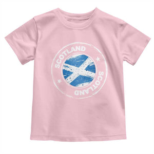 Scotland Flag Scottish Pride Toddler T Shirt TS09 Light Pink Print Your Wear