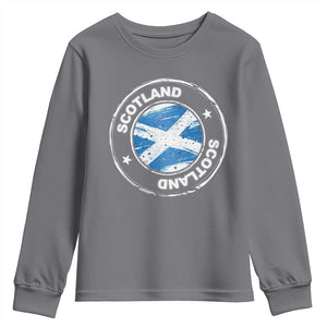Scotland Flag Scottish Pride Youth Sweatshirt TS09 Charcoal Print Your Wear