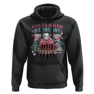 Harris Walz 2024 Hoodie We're Not Going Back Kamala Cowboy Cowgirl TS09 Black Print Your Wear