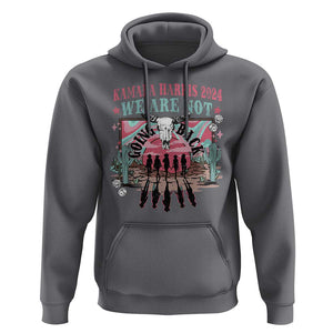 Harris Walz 2024 Hoodie We're Not Going Back Kamala Cowboy Cowgirl TS09 Charcoal Print Your Wear