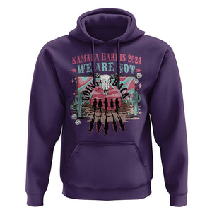 Harris Walz 2024 Hoodie We're Not Going Back Kamala Cowboy Cowgirl TS09 Purple Print Your Wear