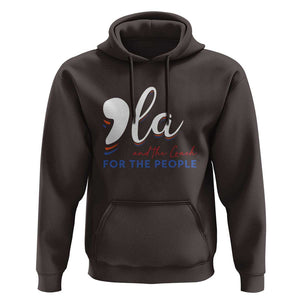 Harris Walz 2024 Hoodie Comma La Kamala And The Coach For The People TS09 Dark Chocolate Print Your Wear