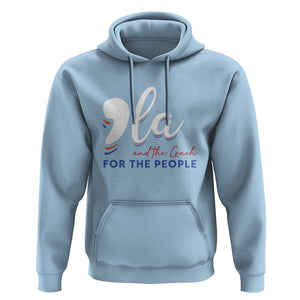 Harris Walz 2024 Hoodie Comma La Kamala And The Coach For The People TS09 Light Blue Print Your Wear