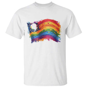 Rainbow Flag Comma La Harris 2024 T Shirt TS09 White Print Your Wear