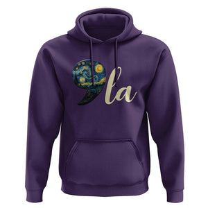 Comma La Harris Hoodie Kamala 2024 Starry Night Aesthetic TS09 Purple Print Your Wear