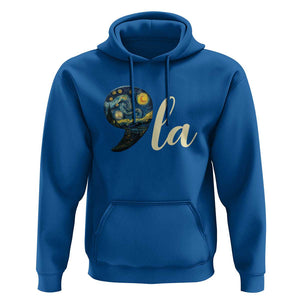 Comma La Harris Hoodie Kamala 2024 Starry Night Aesthetic TS09 Royal Blue Print Your Wear