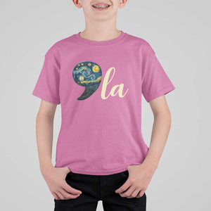 Comma La Harris T Shirt For Kid Kamala 2024 Starry Night Aesthetic TS09 Azalea Print Your Wear