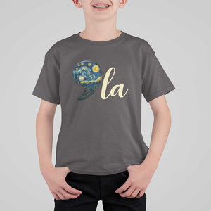 Comma La Harris T Shirt For Kid Kamala 2024 Starry Night Aesthetic TS09 Dark Chocolate Print Your Wear