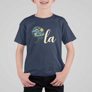 Comma La Harris T Shirt For Kid Kamala 2024 Starry Night Aesthetic TS09 Navy Print Your Wear