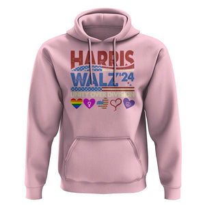 Harris Walz 2024 Hoodie Unity Over Division Kamala US President Election TS09 Light Pink Print Your Wear