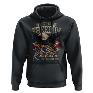 Harris Walz 2024 Hoodie We Choose Freedom Kamala US President TS09 Black Print Your Wear