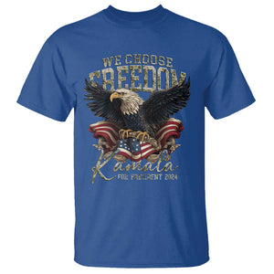 Harris Walz 2024 T Shirt We Choose Freedom Kamala US President TS09 Royal Blue Print Your Wear