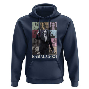 Kamala 2024 Hoodie Harris Tour Madam President TS09 Navy Print Your Wear