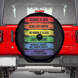 Human Rights Spare Tire Cover LGBT Black Feminist TS09 Black Print Your Wear
