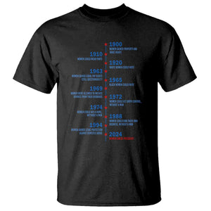 Harris Support Feminist Women Rights US History T Shirt 2024 Women Can Be President TS09 Black Print Your Wear