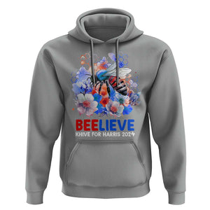 Believe Khive For Harris 2024 Hoodie Bee American Flag TS09 Sport Gray Print Your Wear