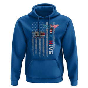 KHive Kamala 2024 Hoodie American Flag White House Bee Harris Support TS09 Royal Blue Print Your Wear