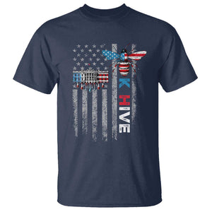 KHive Kamala 2024 T Shirt American Flag White House Bee Harris Support TS09 Navy Print Your Wear