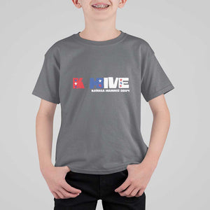 KHive Kamala 2024 T Shirt For Kid Harris Support US President Election TS09 Charcoal Print Your Wear