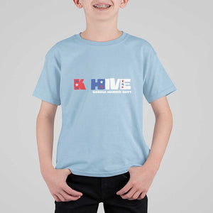 KHive Kamala 2024 T Shirt For Kid Harris Support US President Election TS09 Light Blue Print Your Wear