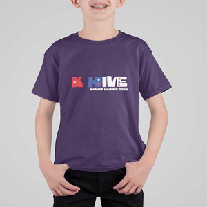 KHive Kamala 2024 T Shirt For Kid Harris Support US President Election TS09 Purple Print Your Wear