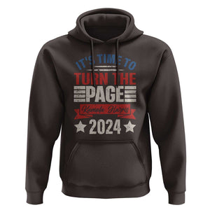 Kamala 2024 Hoodie It's Time To Turn The Page Harris President Debate TS09 Dark Chocolate Print Your Wear