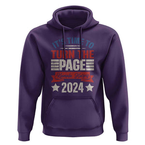Kamala 2024 Hoodie It's Time To Turn The Page Harris President Debate TS09 Purple Print Your Wear