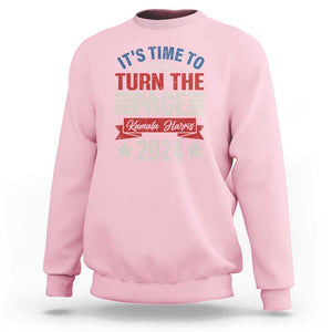 Kamala 2024 Sweatshirt It's Time To Turn The Page Harris President Debate TS09 Light Pink Print Your Wear