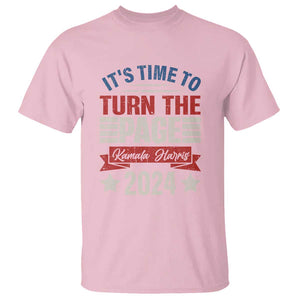 Kamala 2024 T Shirt It's Time To Turn The Page Harris President Debate TS09 Light Pink Print Your Wear
