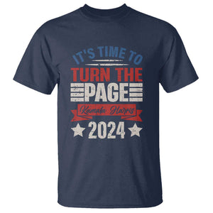 Kamala 2024 T Shirt It's Time To Turn The Page Harris President Debate TS09 Navy Print Your Wear
