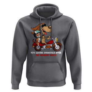 President Debate 2024 Hoodie Funny Pets Leaving Town TS09 Charcoal Print Your Wear