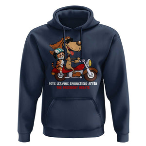 President Debate 2024 Hoodie Funny Pets Leaving Town TS09 Navy Print Your Wear