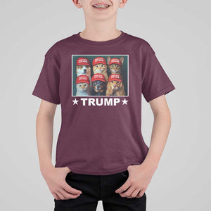 President Debate 2024 T Shirt For Kid Make Pets Safe Again Dogs Cats Trump Support TS09 Maroon Print Your Wear