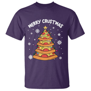 Merry Crustmas Pizza Christmas Tree Xmas T Shirt TS09 Printyourwear