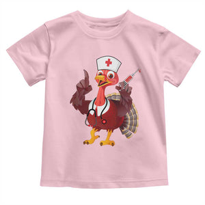 Turkey Nurse Thanksgiving Stethoscope Syringe Baby Shirt TS09 Light Pink Print Your Wear